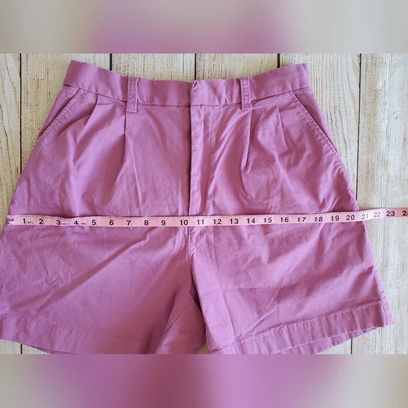 Gap high rise pleated khaki shorts pink size 6 for women - Picture 8 of 11